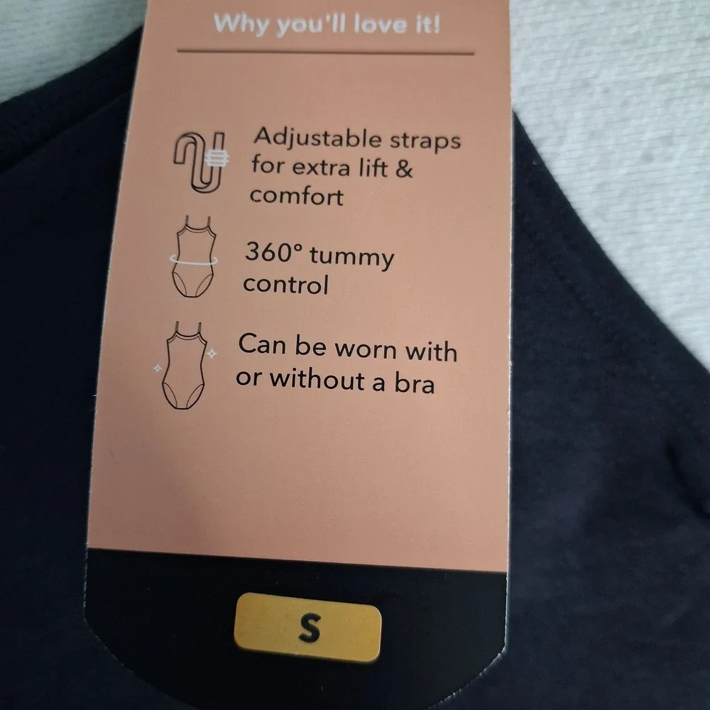 Shapermint Womens Shape Wear Black Compression Snap Bodysuit  Sz S 2 Pack NWT - Picture 9 of 10